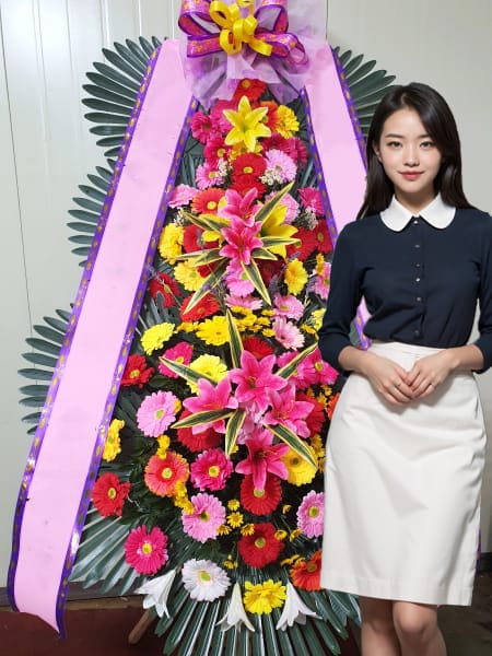 연세동문회관 예식장 3단화환 기본형